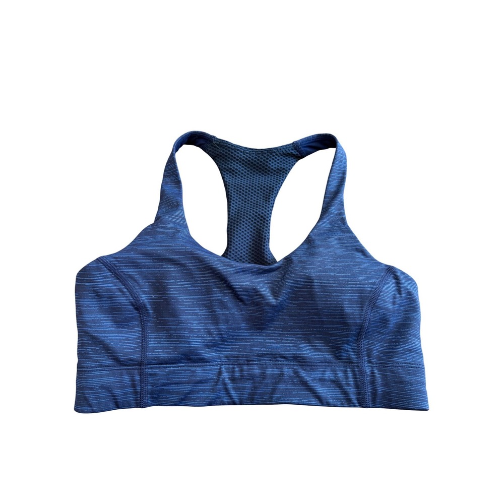 Outdoor Voices Womens TechSweat Racerback Sports Bra Navy Blue Space Dye XS